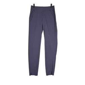 Athleta Pants Size 2T Purple Leopard Brooklyn Textured Ankle Pull On Gray